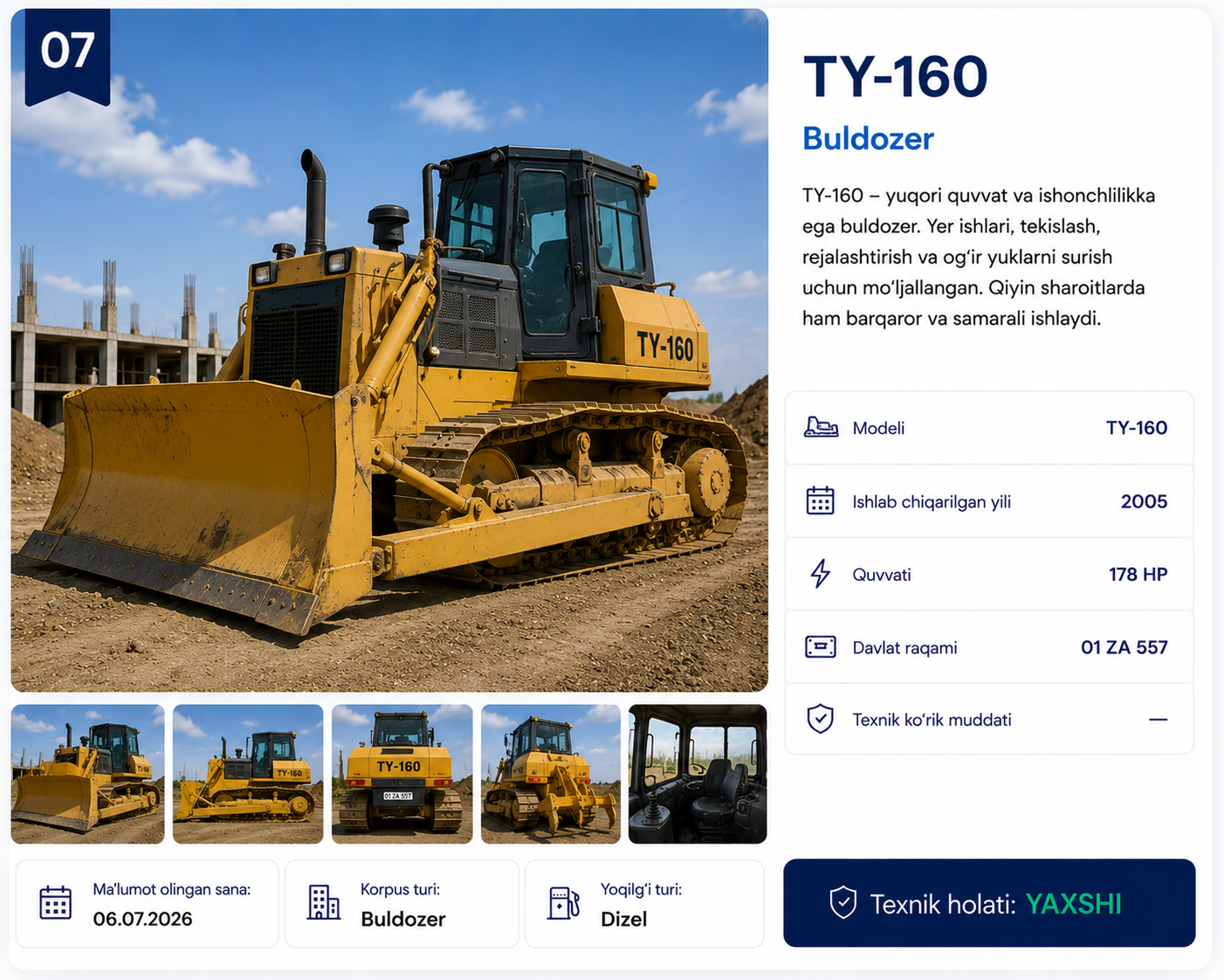 TY-160 — EMAAR HOUSE texnika parki